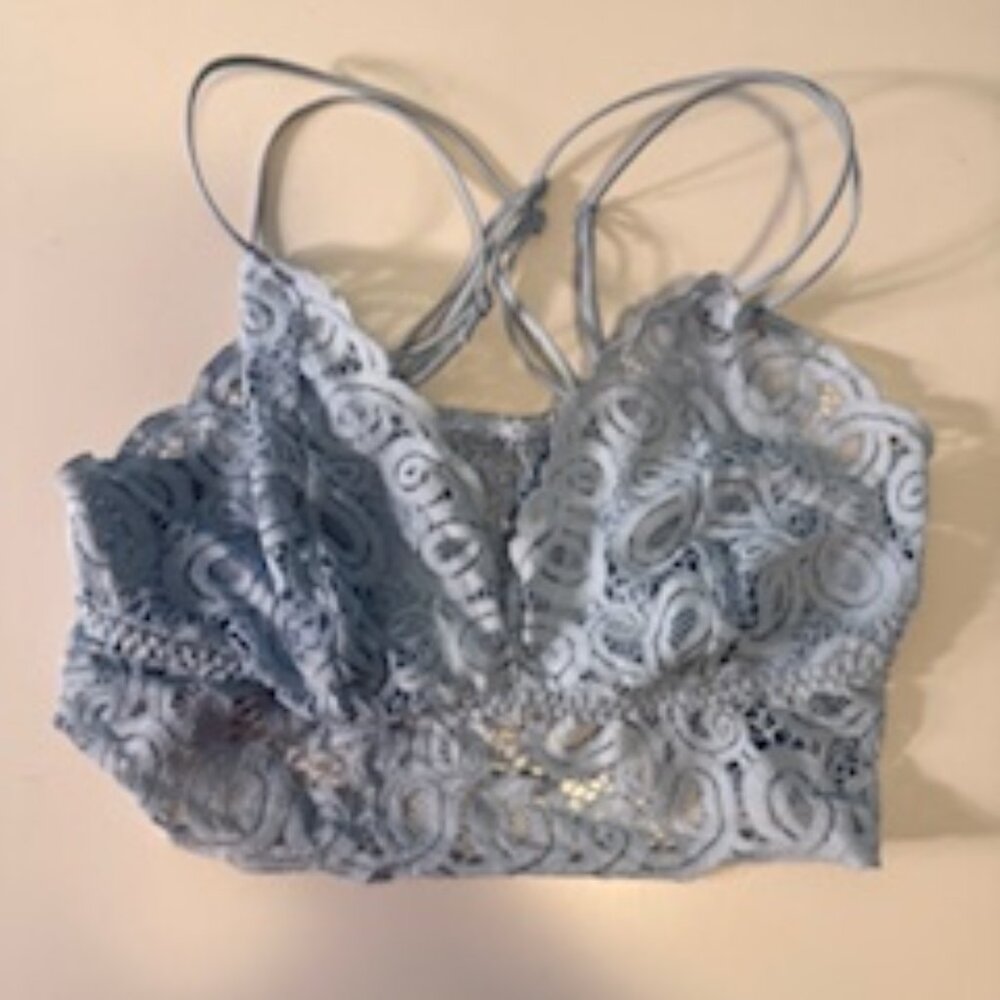 Women's PINK Light Blue Bralette Size Large